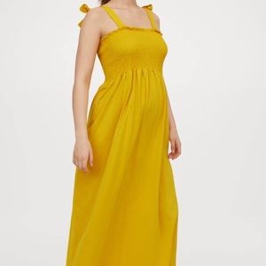 H&M MAMA Yellow Smock Dress